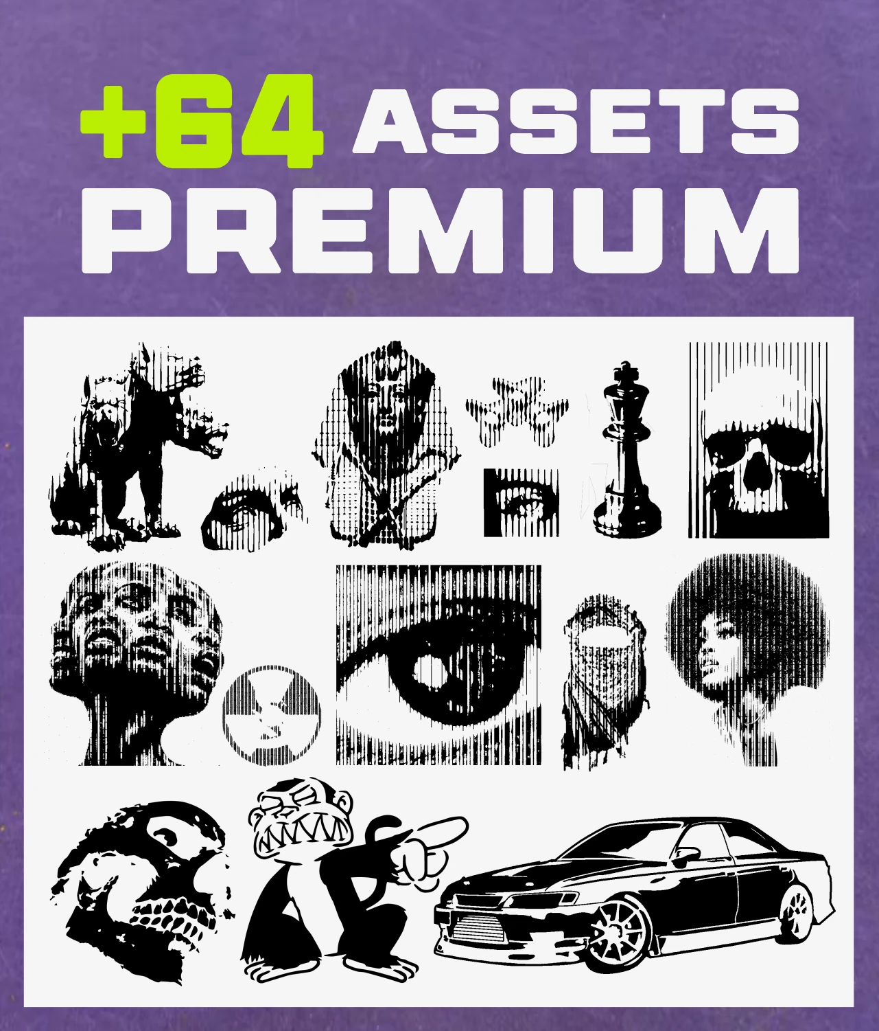 +64 Assets Pack PNG