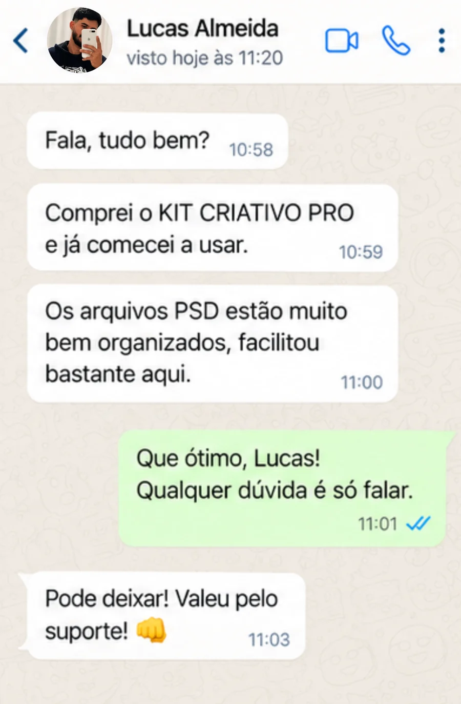 Feedback sobre o KIT CRIATIVO PRO